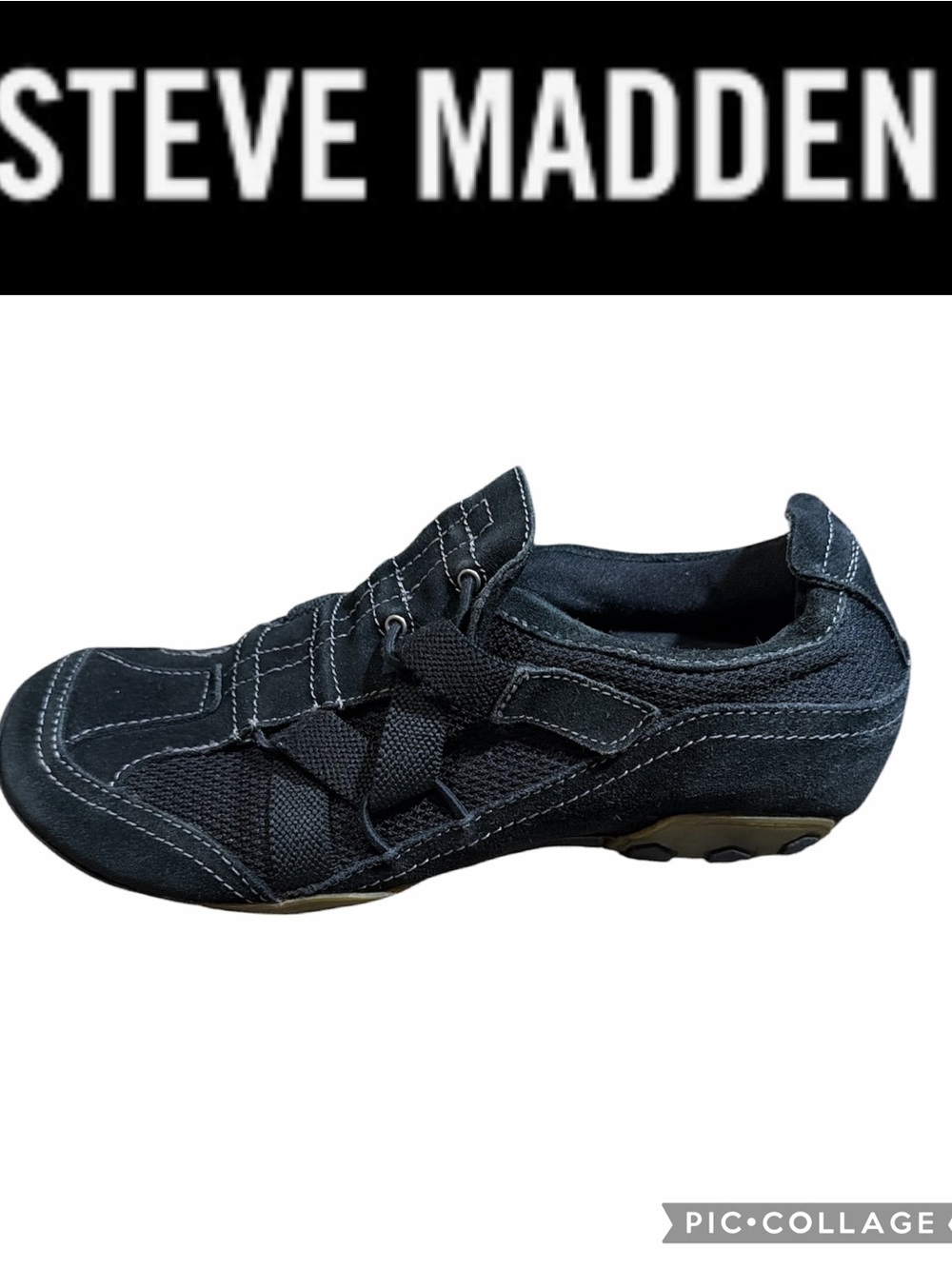 Steve Madden Black Slip-On Sport Sneakers